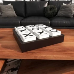 14" Contemporary Wooden Tic Tac Toe Sculpture Black - Olivia & May 41 14" Contemporary Wooden Tic Tac Toe Sculpture Black - Olivia & May -Adesso Store GUEST f9e735ef 7275 4ddc a6db 95351bda06a4