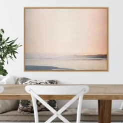 30" X 22" Currumbin Sandy Beach By Urban Road Framed Canvas Wall Art Light Brown - Amanti Art -Adesso Store GUEST fa58eb06 b923 4a81 a92e 1cb8bea6bd21