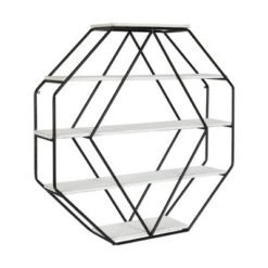 Wall Shelf Octagon Shaped - Kate & Laurel All Things Decor -Adesso Store GUEST fba90a16 6a94 4a16 823e b769d637e7cf