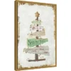 16" X 23" Golden Christmas Tree By PI Studio Framed Canvas Wall Art - Amanti Art