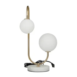 Metal Orb 2 Bulb Table Lamp With Marble Base - Olivia & May -Adesso Store GUEST fd0cebe5 a5c9 41c7 ba3a cbfb4475a59f