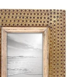 4 X 6 Inch Decorative Distressed Hammered Brass Metal Picture Frame - Foreside Home & Garden -Adesso Store GUEST fd50a74b c389 4371 ad85 be499139af15