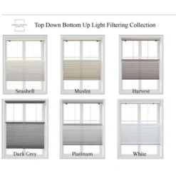 Linen Avenue Cordless Top Down Bottom Up Cellular Shade, White -Adesso Store GUEST fe54e931 707b 4408 81bf de516cadfdd1