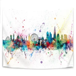 London England Skyline By Michael Tompsett Wall Tapestry - Americanflat -Adesso Store GUEST fe9ba21a f0b4 4afa a62b feb0f4157de2