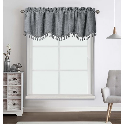 Kate Aurora Rod Pocket Luxurious Chenille Oversized Window Valance With A Beaded Tasseled Trim 11 Kate Aurora Rod Pocket Luxurious Chenille Oversized Window Valance With A Beaded Tasseled Trim - Image 9